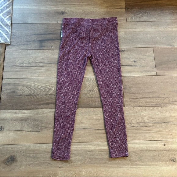 Gymshark Ribbed Lounge Joggers in Maroon Marl - Picture 3 of 5